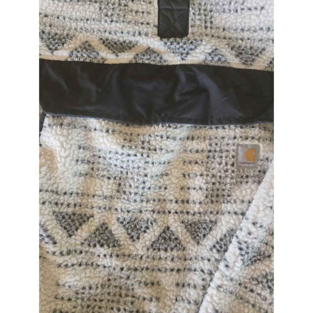 Carhartt Women's Relaxed Fit Fleece Pullover Snap Sherpa Aztec Size Large L - Picture 4 of 9